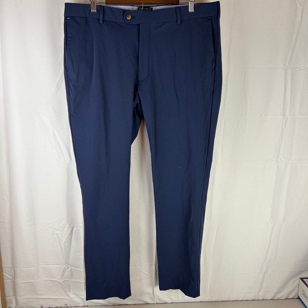 Peter Millar Crown Crafted Pants Mens 38x32 Navy Blue Performance Stretch Golf‎